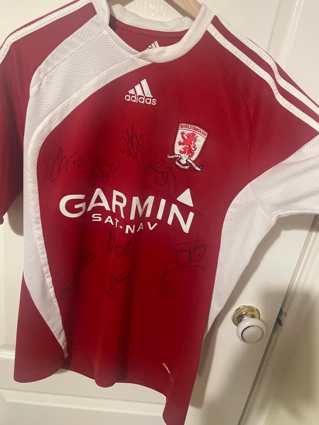 Middlesbrough 2009/10 Home Shirt Signed